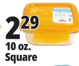 Ocean State Job Lot 10 oz. Square Glass Food Storage offer