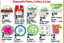 Ocean State Job Lot Disposable Plates, Cutlery & Cups offer