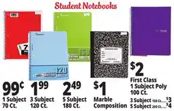 Ocean State Job Lot Student Notebooks offer
