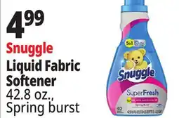 Ocean State Job Lot Snuggle Liquid Fabric Softener offer