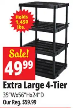 Ocean State Job Lot Extra Large Heavy Duty 4 Shelf offer