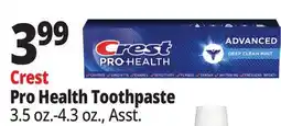 Ocean State Job Lot Crest Pro Health Toothpaste offer