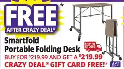 Ocean State Job Lot Smartfold Portable Folding Desk offer