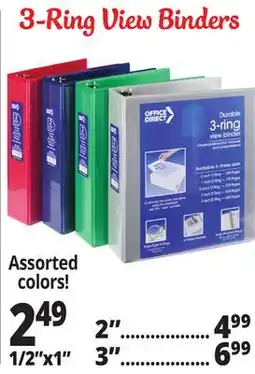 Ocean State Job Lot 3-Ring View Binders offer