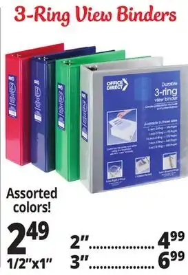 Ocean State Job Lot 3-Ring View Binders offer