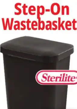 Ocean State Job Lot Sterilite Step-On Black Wastebasket 11.9 Gal offer