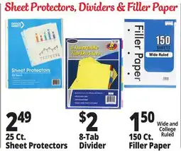 Ocean State Job Lot Filler Paper/Dividers offer