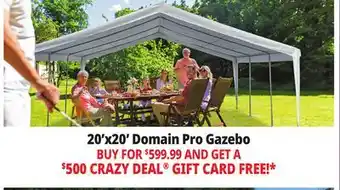 Ocean State Job Lot Caravan Canopy Domain Pro 400 Carport Shelter 20' x 20' offer
