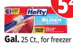 Ocean State Job Lot Hefty Freezer Gallon Slider Bags 25 Count offer