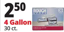 Ocean State Job Lot Rough Stuff 4 Gal Small Trash Bags 30 Count offer