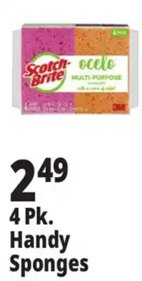 Ocean State Job Lot Scotch-Brite Ocelo Multi-Purpose 3M Sponges 4 Count offer