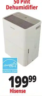 Ocean State Job Lot Hisense Energy Star 50 Pint 2-Speed Dehumidifier White offer