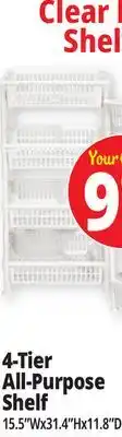Ocean State Job Lot 4-Tier All-Purpose Shelf offer