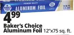 Ocean State Job Lot Baker's Choice Premium Quality Aluminum Foil 75 sq ft offer