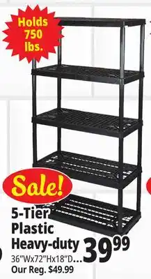Ocean State Job Lot 5-Tier Plastic Heavy-duty offer