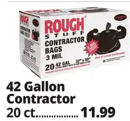 Ocean State Job Lot Rough Stuff 42 Gal Contractor Trash Bags 20 Count offer