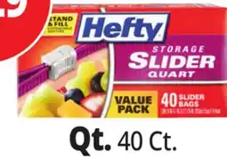 Ocean State Job Lot Hefty Storage Quart Slider Bags 40 Count offer