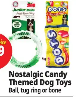 Ocean State Job Lot Nostalgic Candy Themed Dog Toys offer