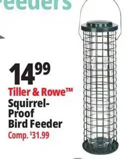 Ocean State Job Lot Tiller & Rowe Squirrel Proof Bird Feeder offer