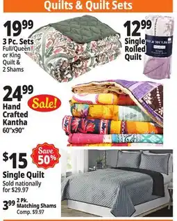 Ocean State Job Lot Quilt Sets offer