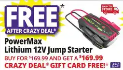 Ocean State Job Lot PowerMax Lithium 12V Jump Starter offer