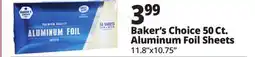 Ocean State Job Lot Baker's Choice 50 Ct. Aluminum Foil Sheets offer