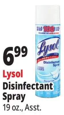Ocean State Job Lot Lysol Crisp Linen Disinfectant Spray 19 oz offer