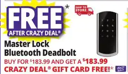 Ocean State Job Lot Master Lock Bluetooth Deadbolt Silver offer
