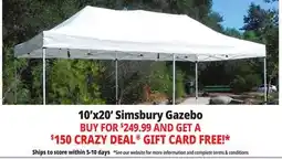Ocean State Job Lot Simsbury 10' x 20' One-Touch Pop-Up Gazebo offer