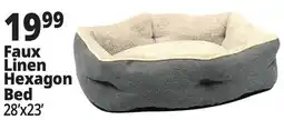 Ocean State Job Lot Faux Linen Hexagon Bed offer