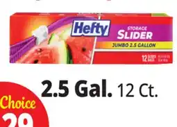 Ocean State Job Lot Hefty Storage Jumbo Gallon Slider Bags 12 Count offer