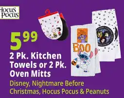 Ocean State Job Lot 2 Pk. Kitchen Towels or 2 Pk. Oven Mitts offer