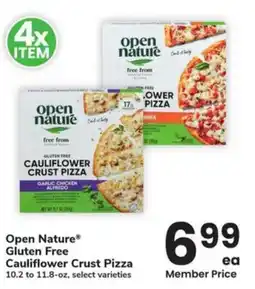 Albertsons Open Nature Gluten Free Cauliflower Crust Pizza offer