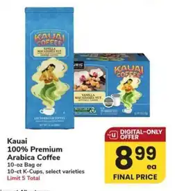Albertsons Kauai 100% Premium Arabica Coffee offer