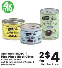 Albertsons Signature SELECT Ripe Pitted Black Olives offer