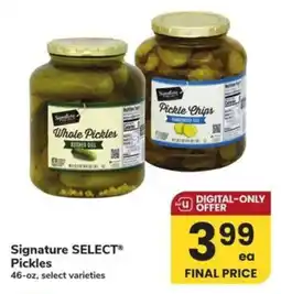 Albertsons Signature select pickles offer