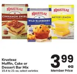 Albertsons Krusteaz muffin, cake or dessert bar mix offer