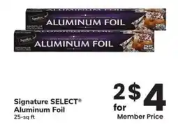 Albertsons Signature select aluminum foil offer
