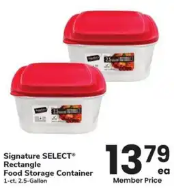 Albertsons Signature select rectangle food storage container offer