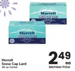 Albertsons Morrell snow cap lard offer