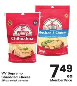 Albertsons VV Supremo Shredded Cheese offer