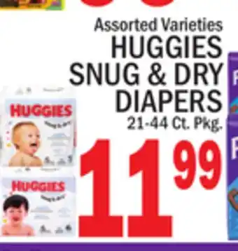 C Town HUGGIES SNUG & DRY DIAPERS offer