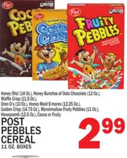 C Town POST PEBBLES CEREAL 11 OZ. BOXES offer