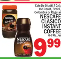 C Town NESCAFE CLASICO INSTANT COFFEE 6-7 Oz. Jar offer