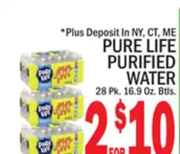 C Town PURE LIFE PURIFIED WATER offer