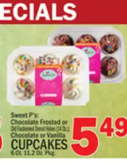 C Town SWEET P'S CUPCAKES 6 Ct. 11.2 Oz. Pkg offer