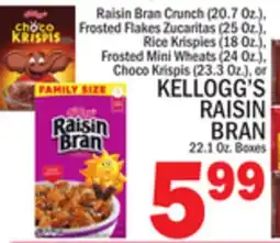 C Town KELLOGG'S RAISIN BRAN 22.1 Oz. Boxes offer