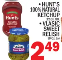 C Town HUNT'S 100% NATURAL KETCHUP 32 Oz. Btl offer