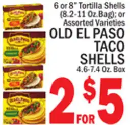 C Town OLD EL PASO TACO SHELLS 4.6-7.4 Oz. Box offer
