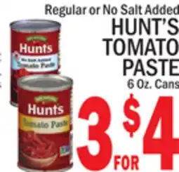 C Town HUNT'S TOMATO PASTE offer